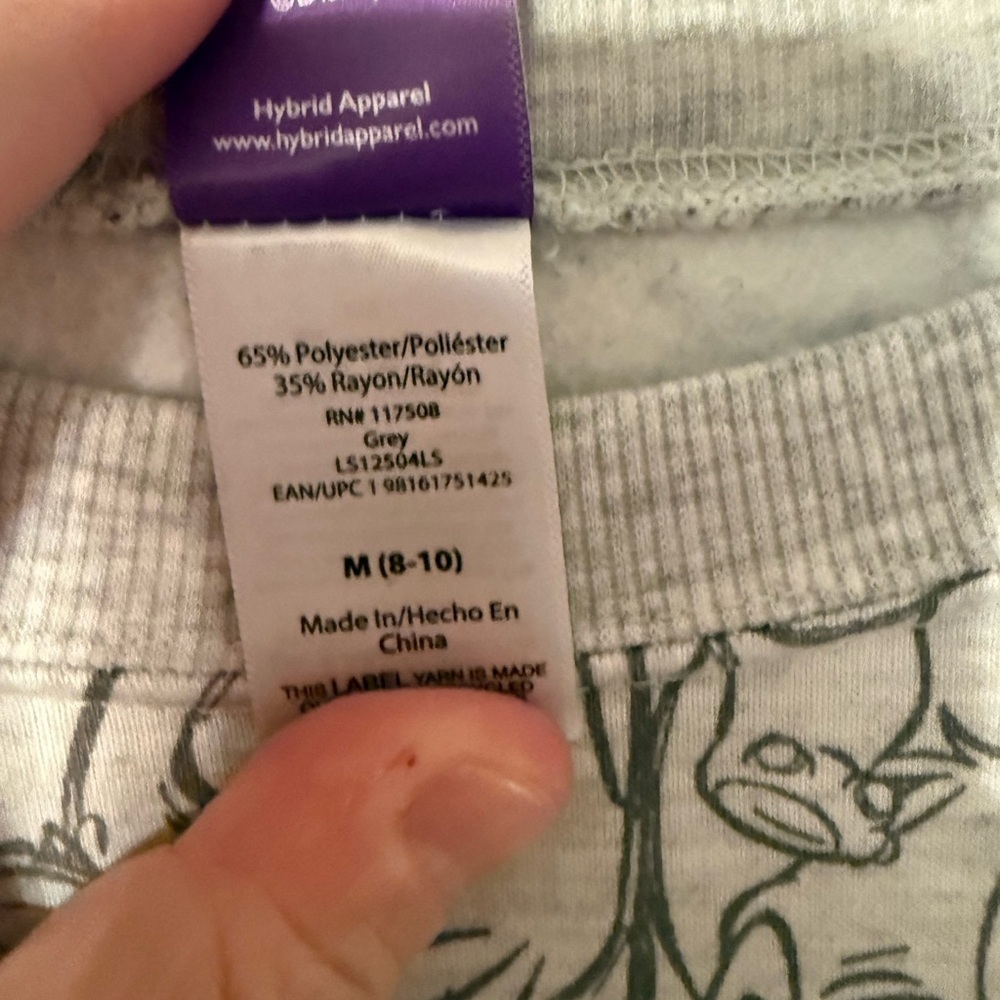 Disney Stitch Gray Sweatshirt with Blue Character Design - Picture 4 of 7